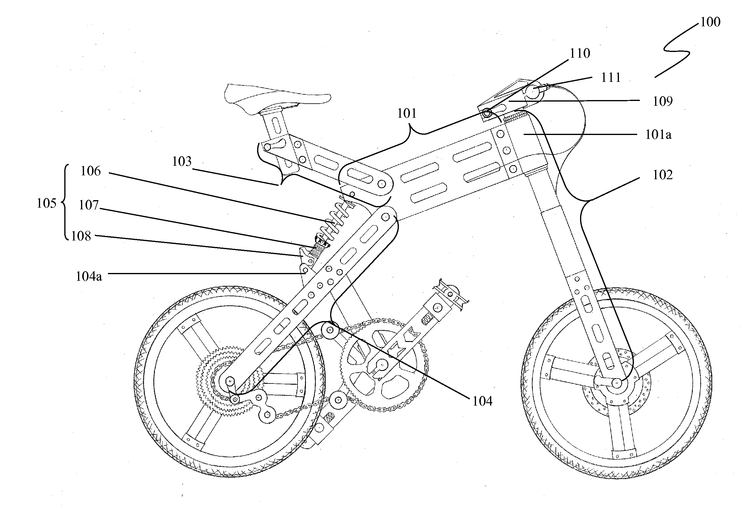 Foldable frame for two-wheel vehicle