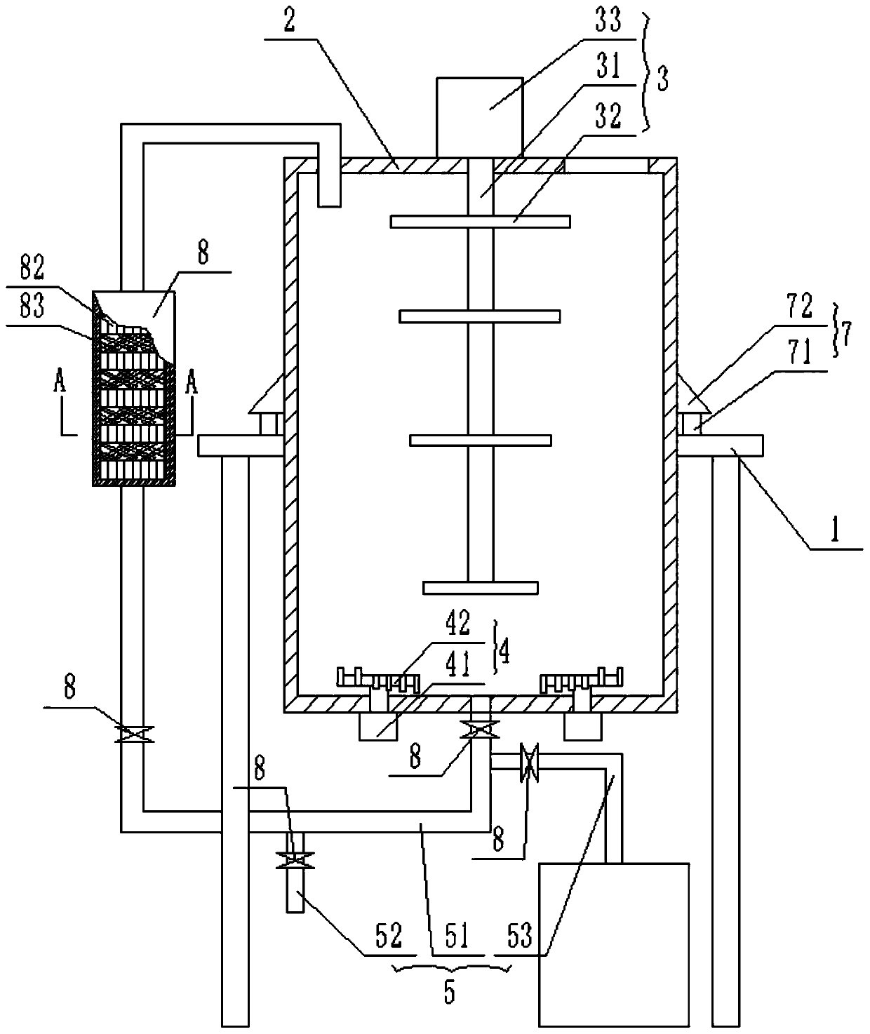 Efficient and energy-saving rubber dispersing and dissolving apparatus