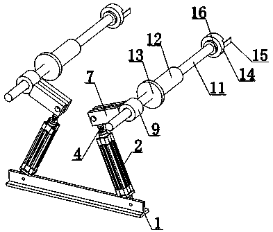 Pneumatic adjusting type ink scraping device for ink roller