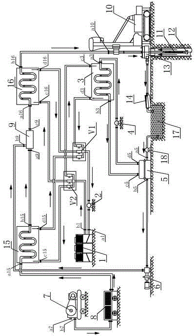 Low-temperature air foam drilling device and method