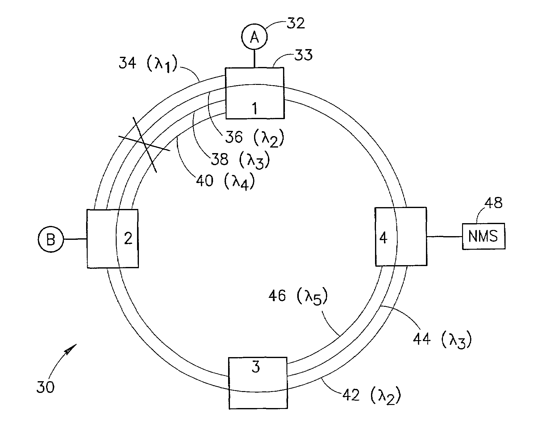 Link level network protection path calculation mechanism for use in optical networks