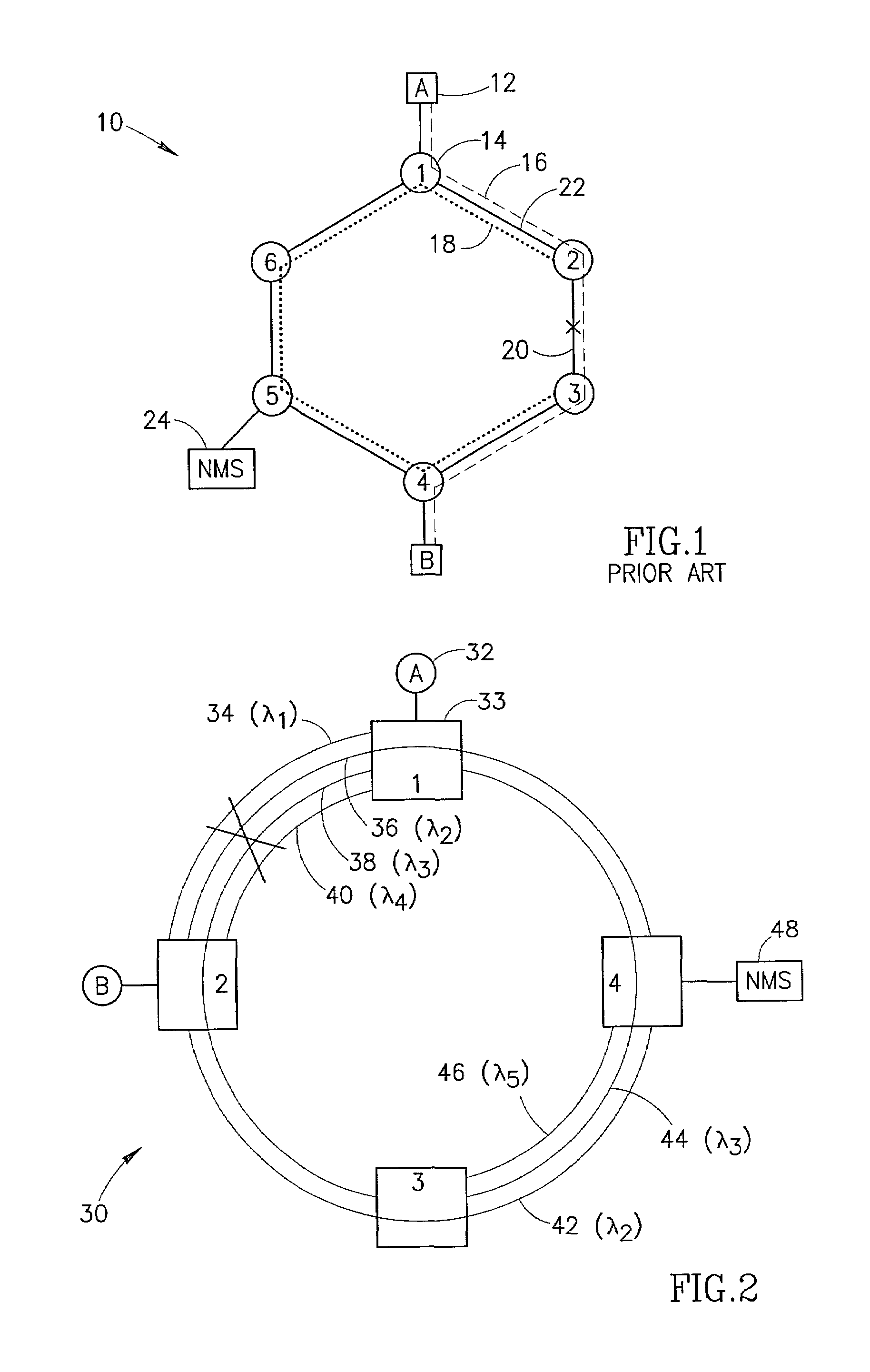 Link level network protection path calculation mechanism for use in optical networks