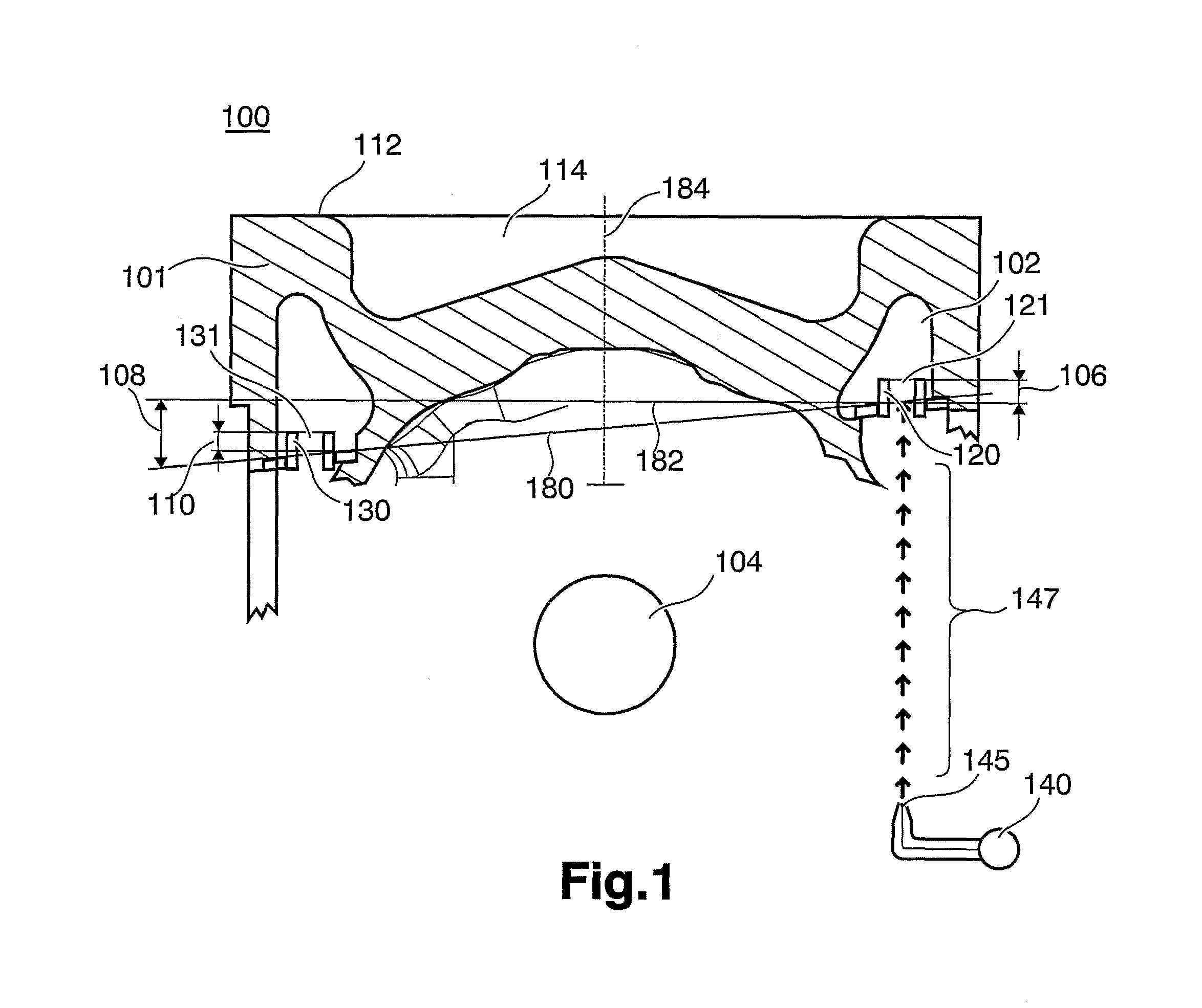 Piston for an internal combustion engine