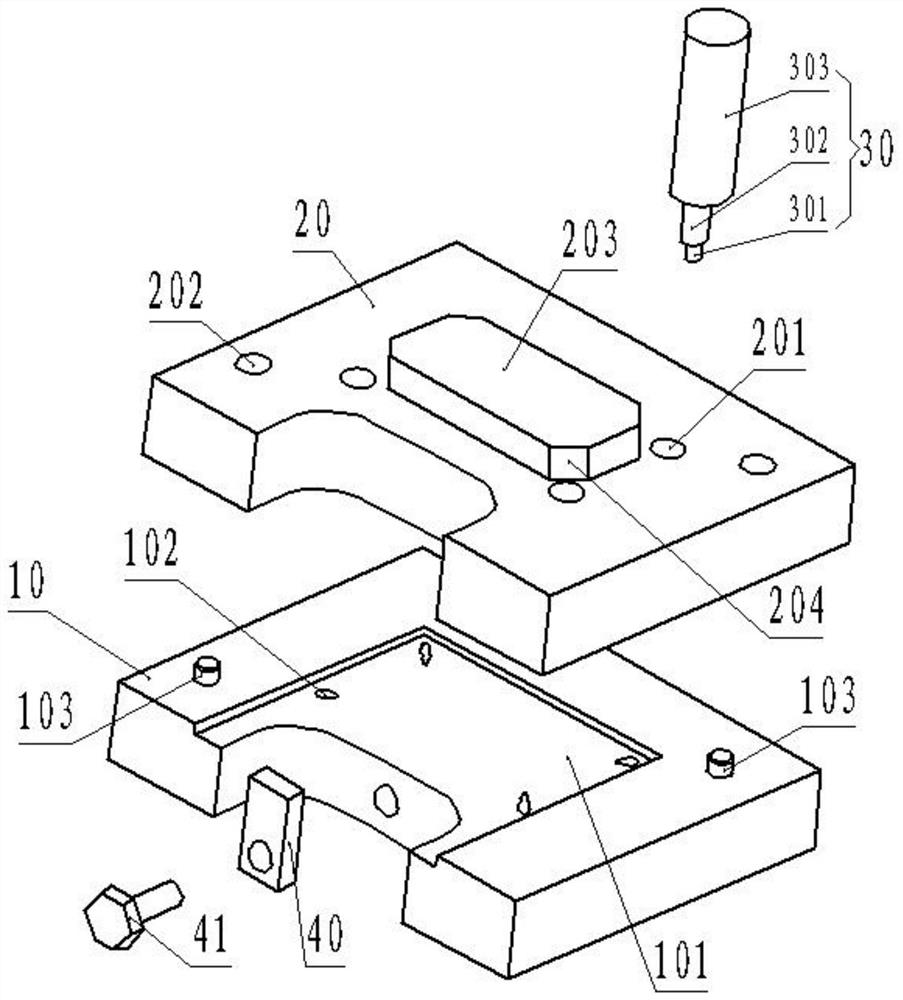 Machining device and machining method for aluminum signboard special-shaped round hole