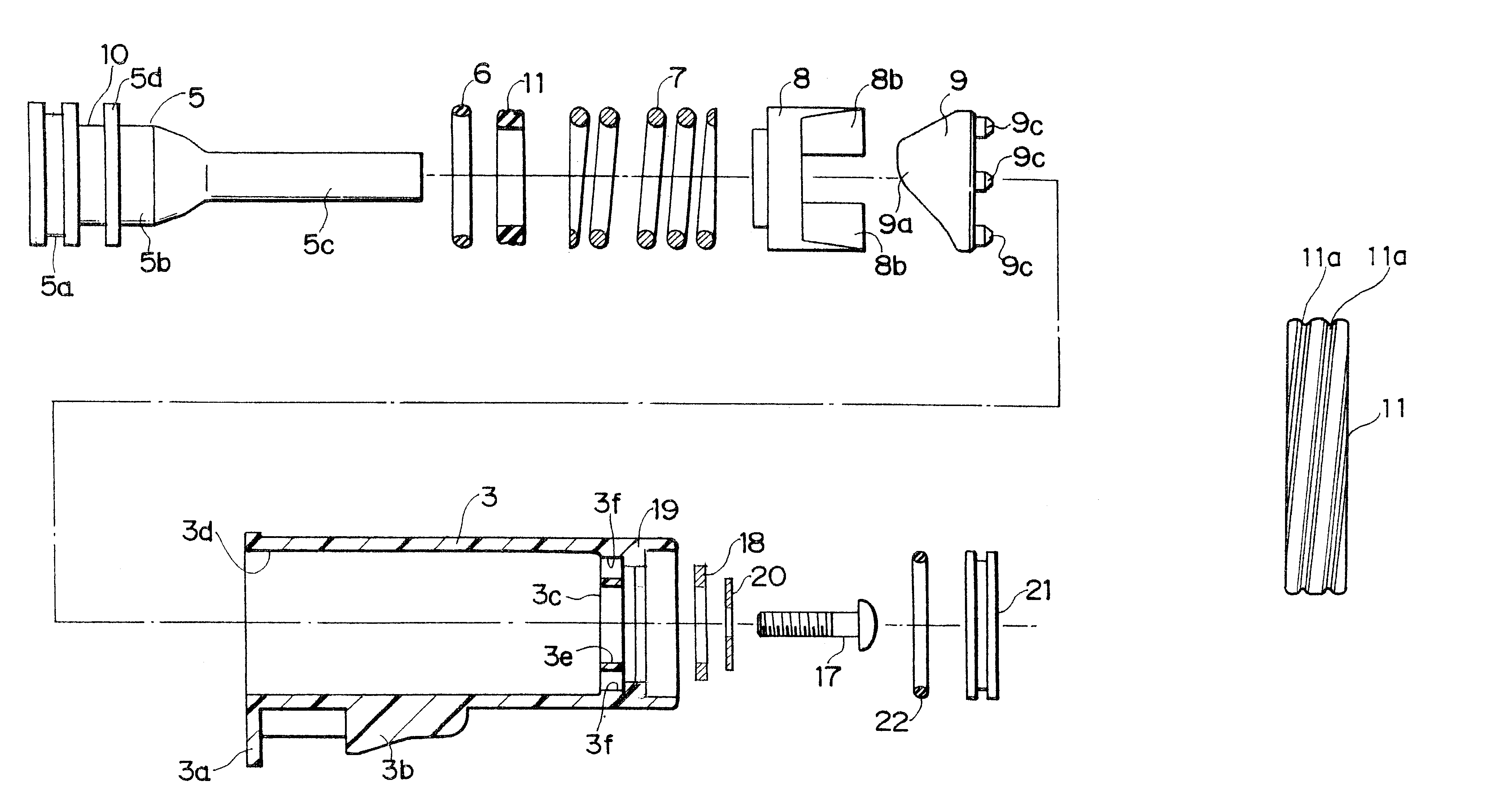 Operative hinge for opening/closing body