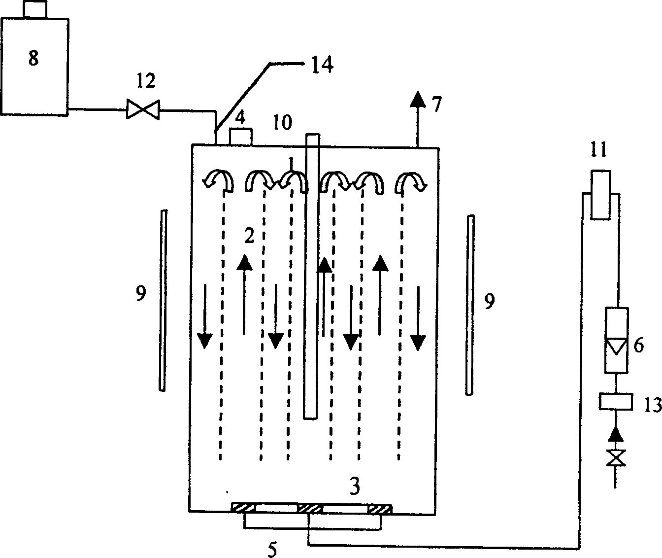 Air lift plant cell culture biological reactor with screen mesh guiding drum