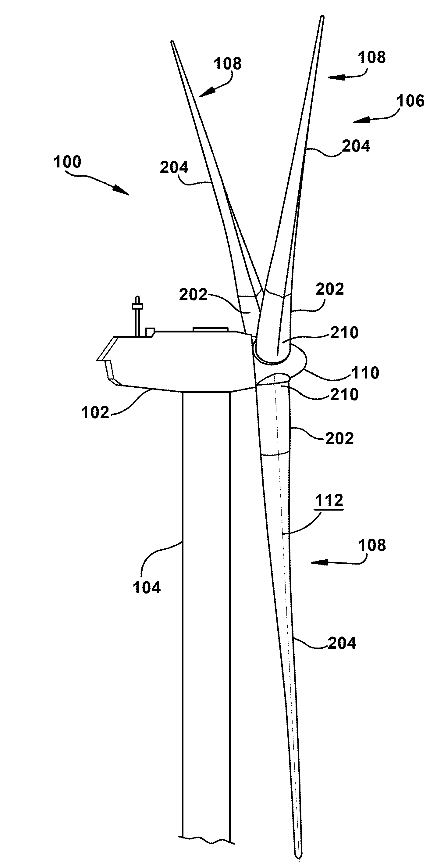 Multi-section wind turbine rotor blades and wind turbines incorporating same