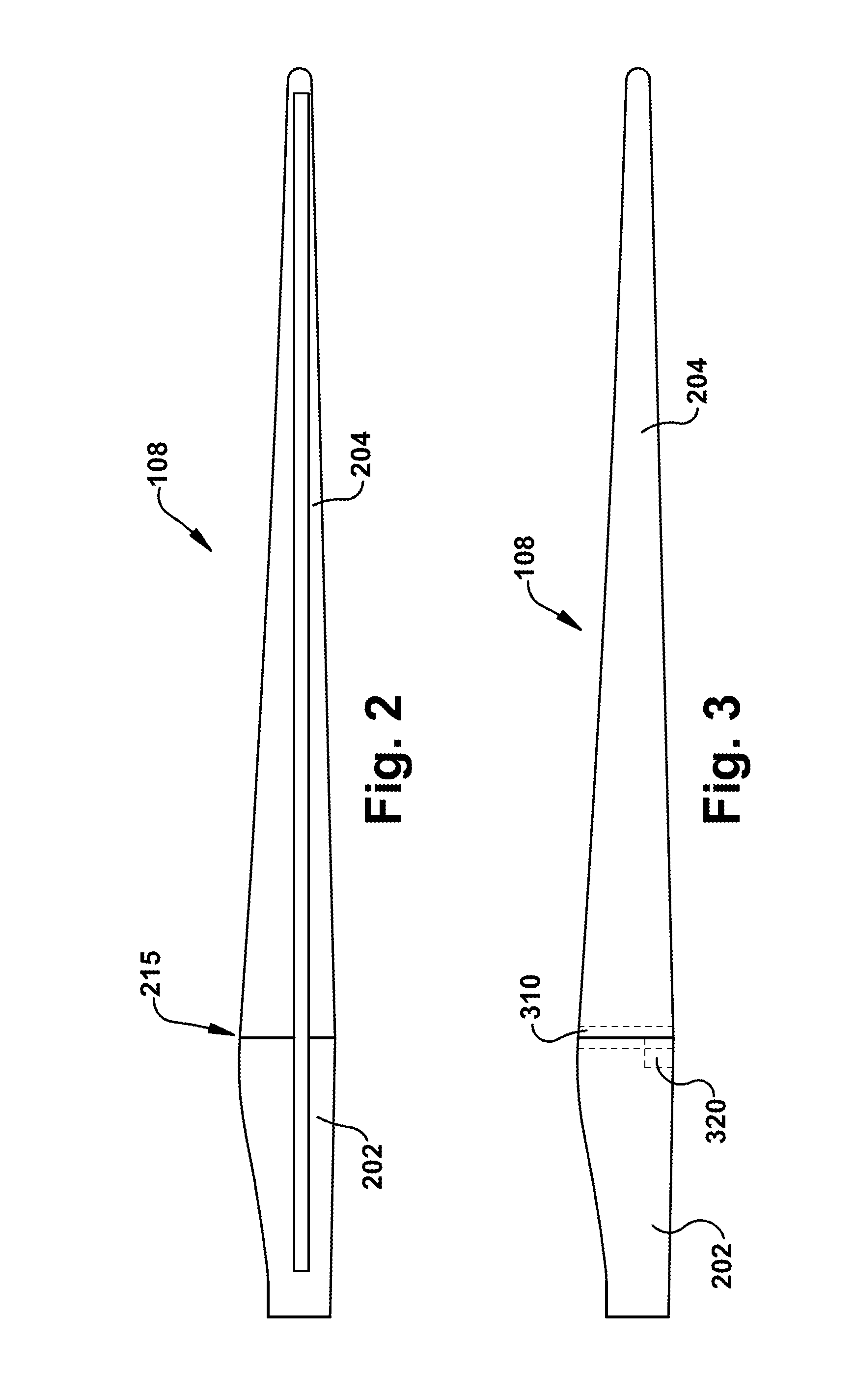 Multi-section wind turbine rotor blades and wind turbines incorporating same