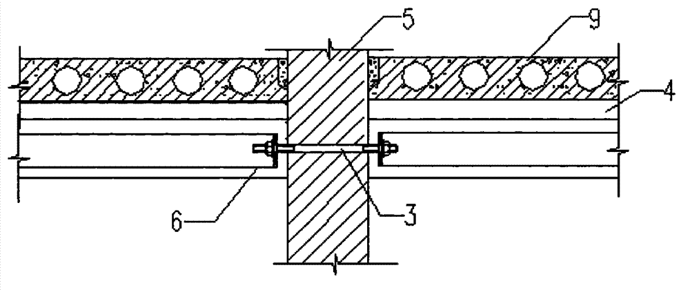 System and method for reinforcing masonry structure by using cross wall and flat steel draw bar