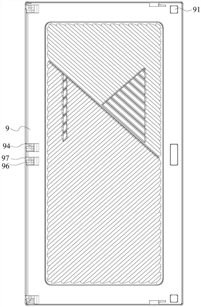 Folding combined cabinet