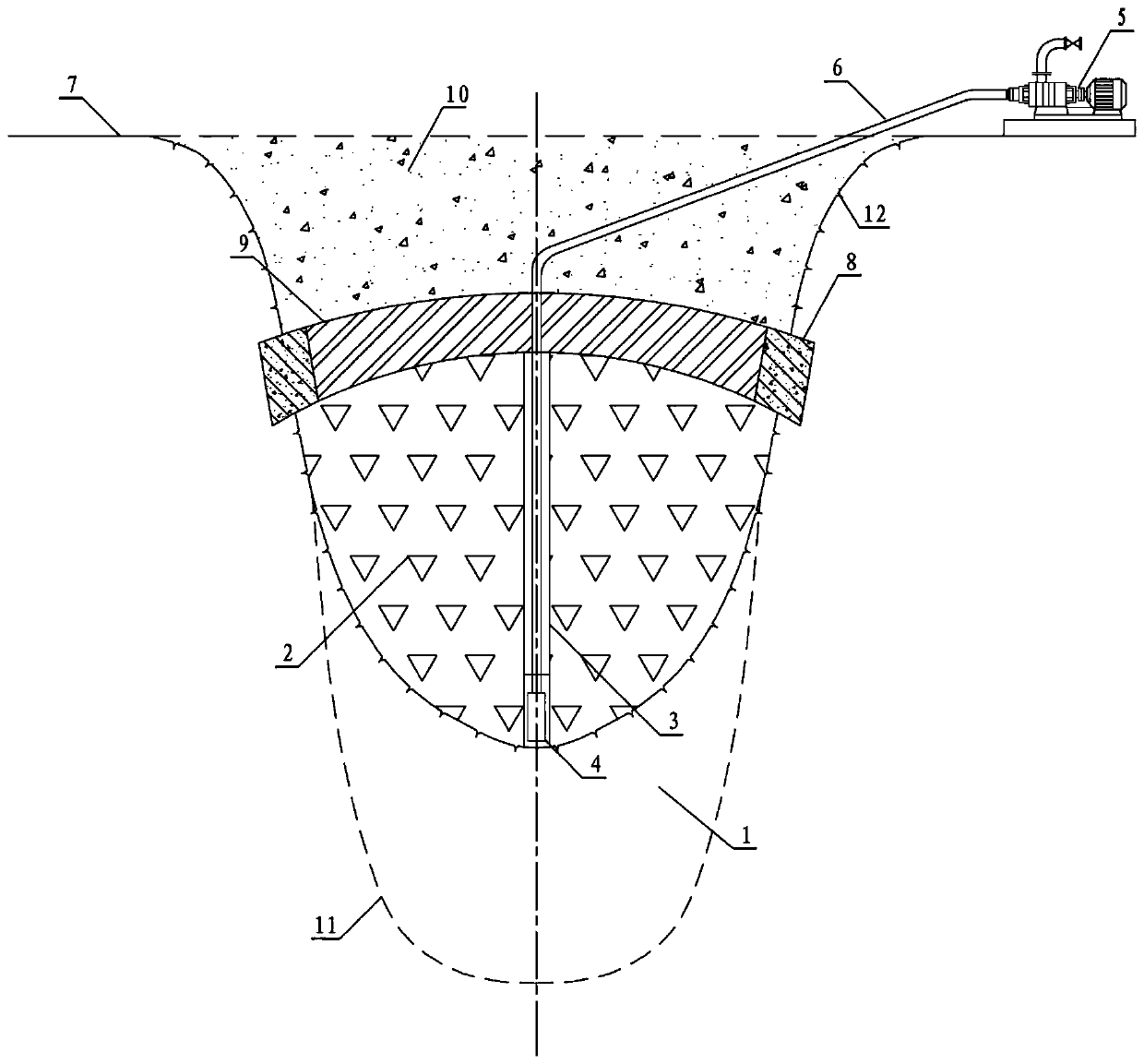 Method for treating weathered deep groove of dam foundation of concrete dam