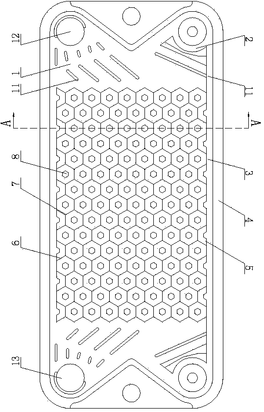 Bionic honeycomb-type plate sheet for plate-type heat exchanger