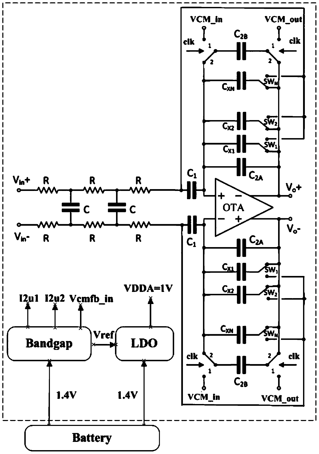 Microphone programmable gain amplifier integrated circuit