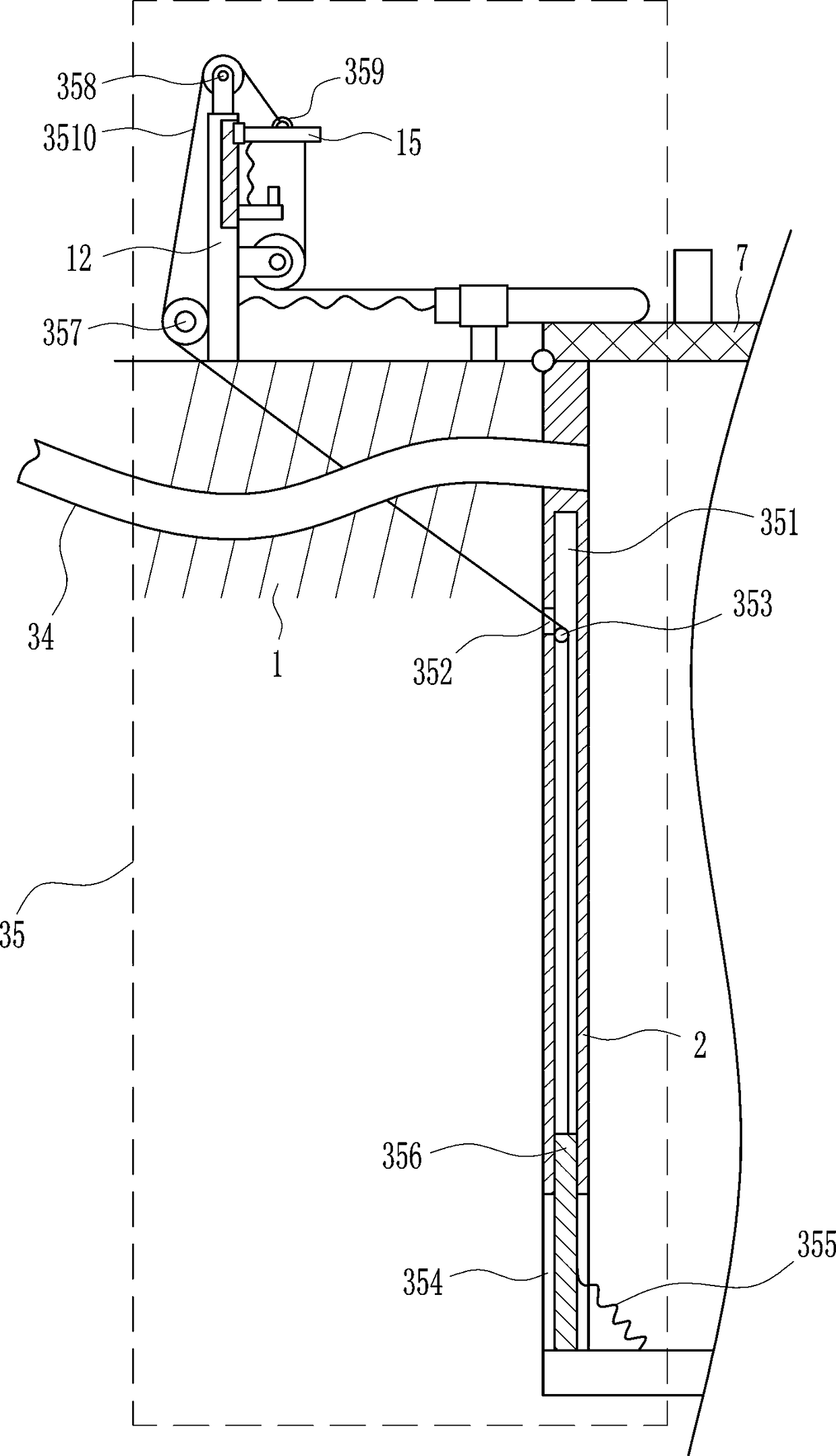 Municipal equipment for watering garden after rainwater collection