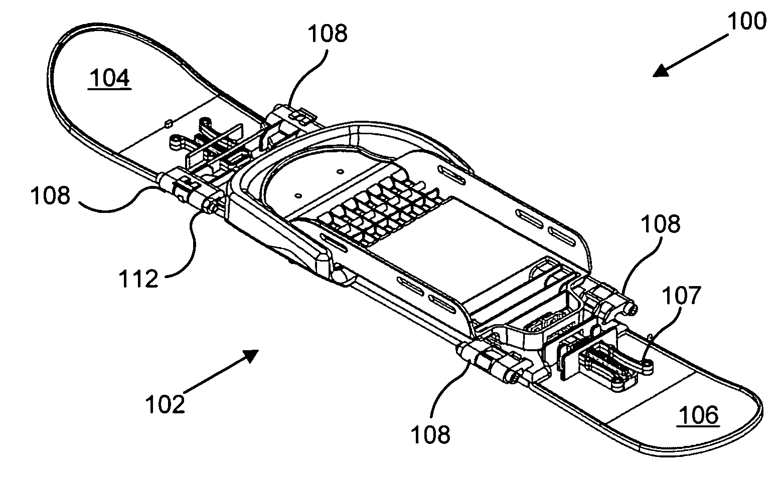 Configurable snowshoe and ski device