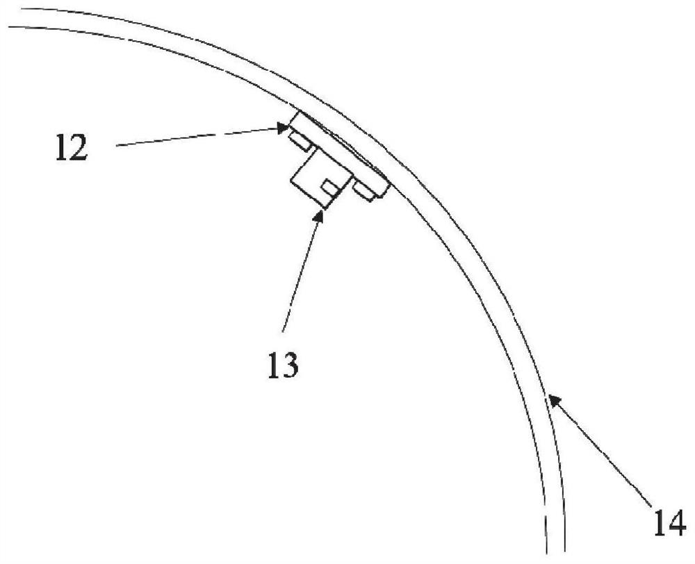 TBM rock-breaking source seismic detection device and method based on ground-tunnel combination