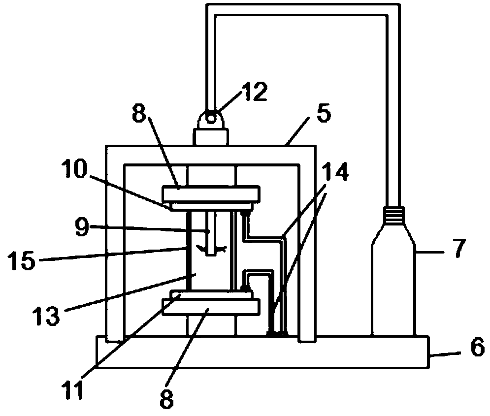 Repeated fracturing indoor test device and operation method thereof