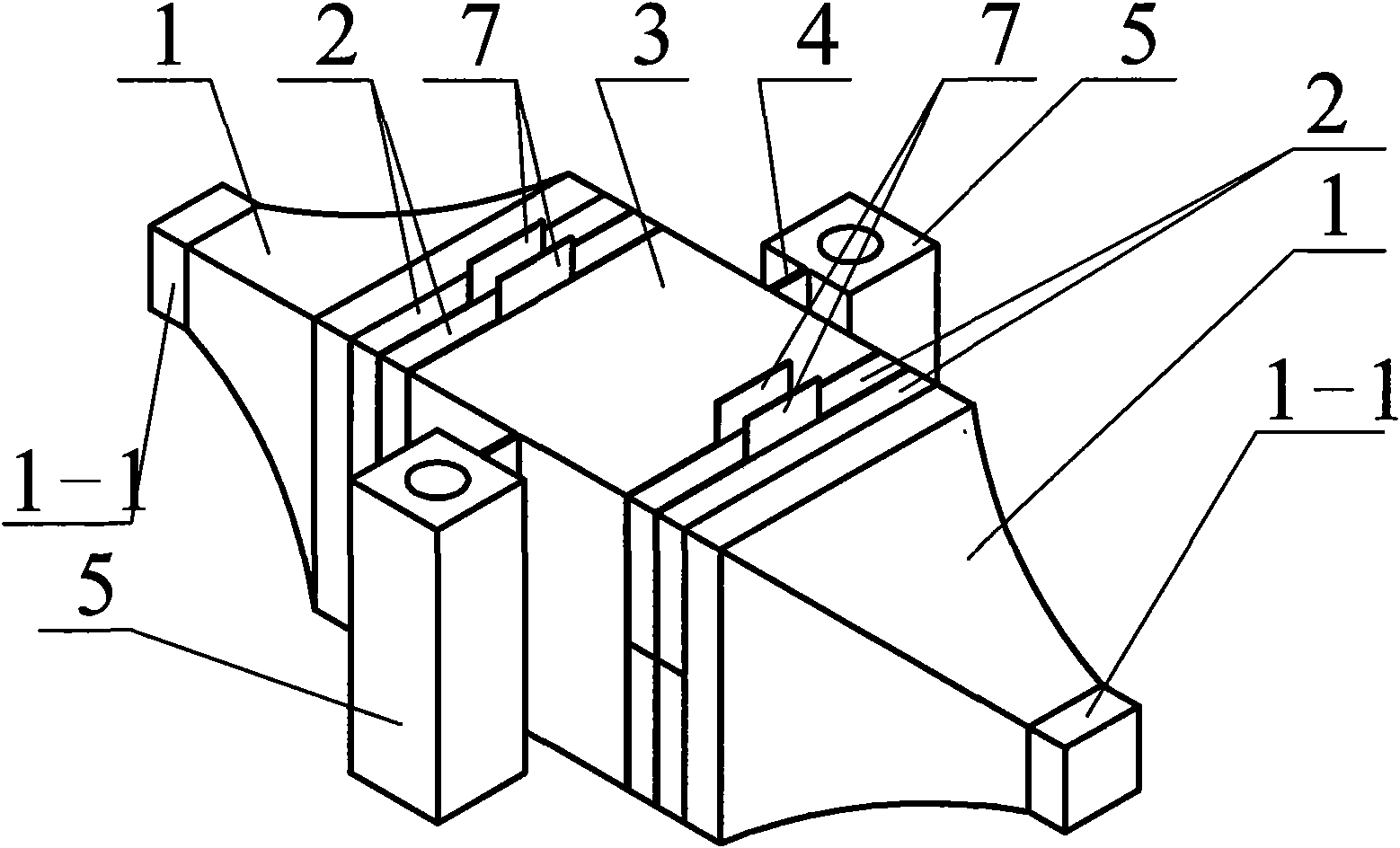 Vibrator of beam type linear ultrasonic motor using bending vibration modes