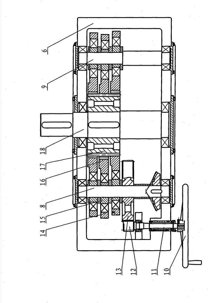 Transmission unit for coke pushing machine