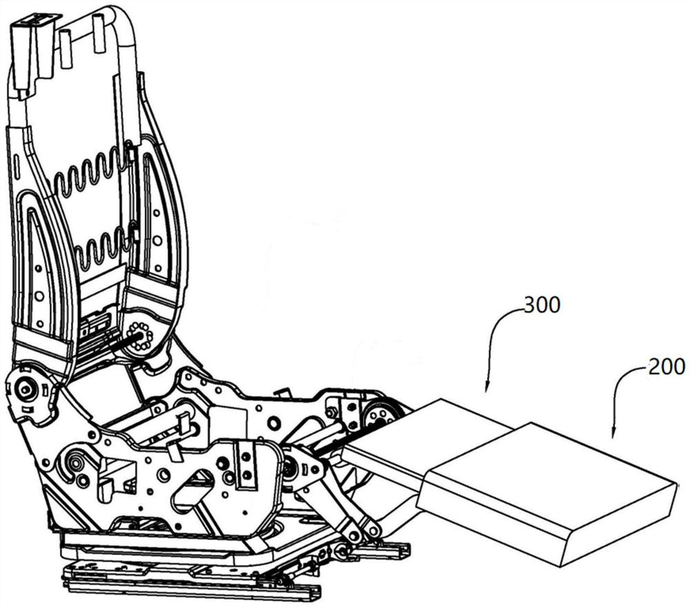 Four-way seamless type vehicle seat leg supporting device