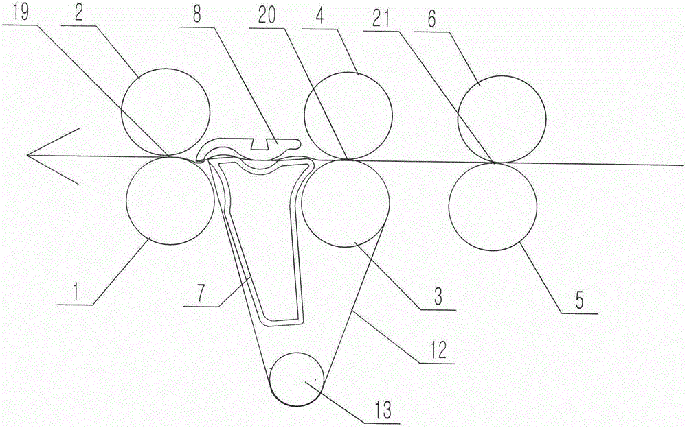 Drafting device in spinning frame