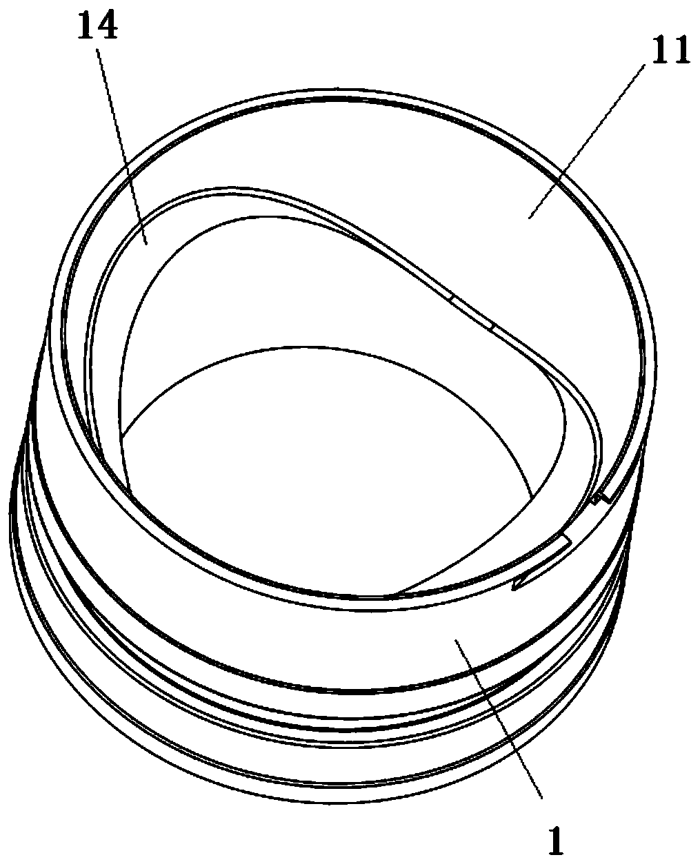 Flap valve structure of pressure-maintaining coring device