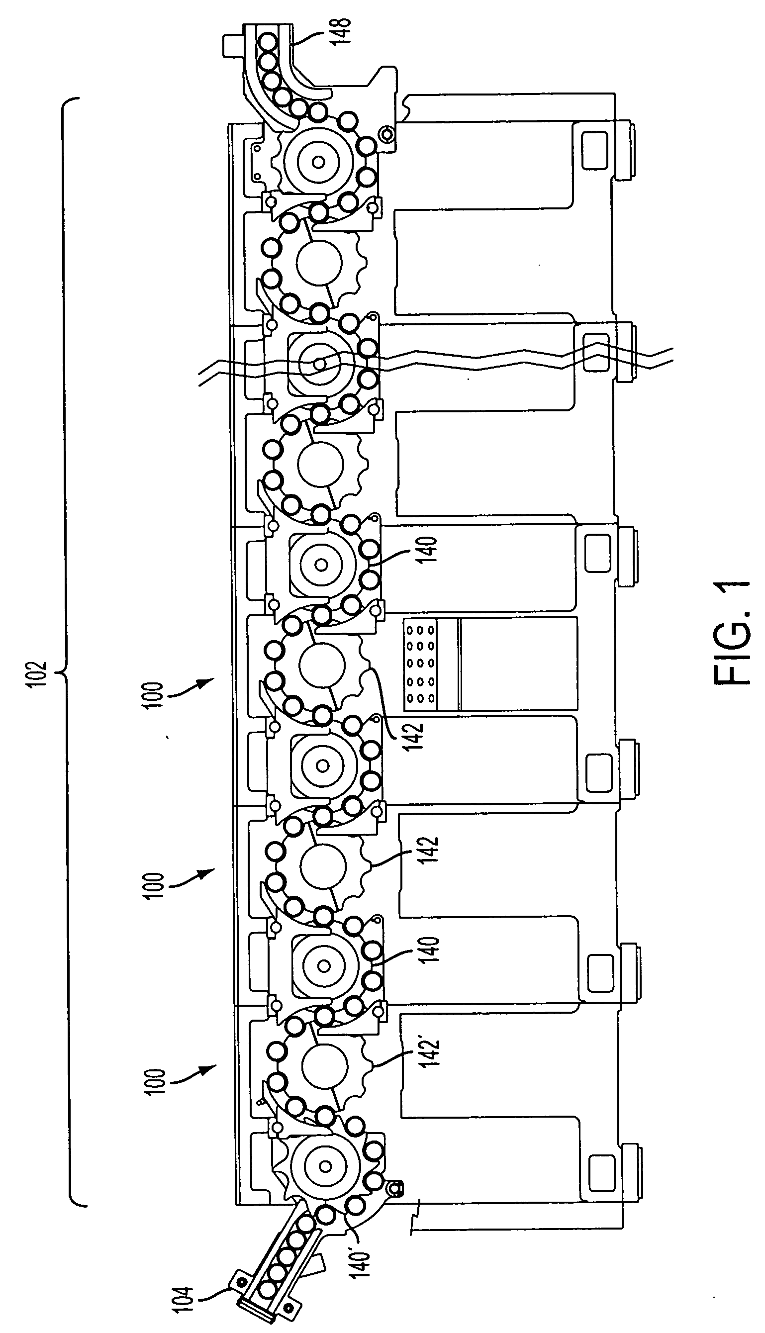 Quick change over apparatus for machine line