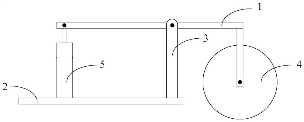 Pressure detection device for track inspection robot and track inspection robot