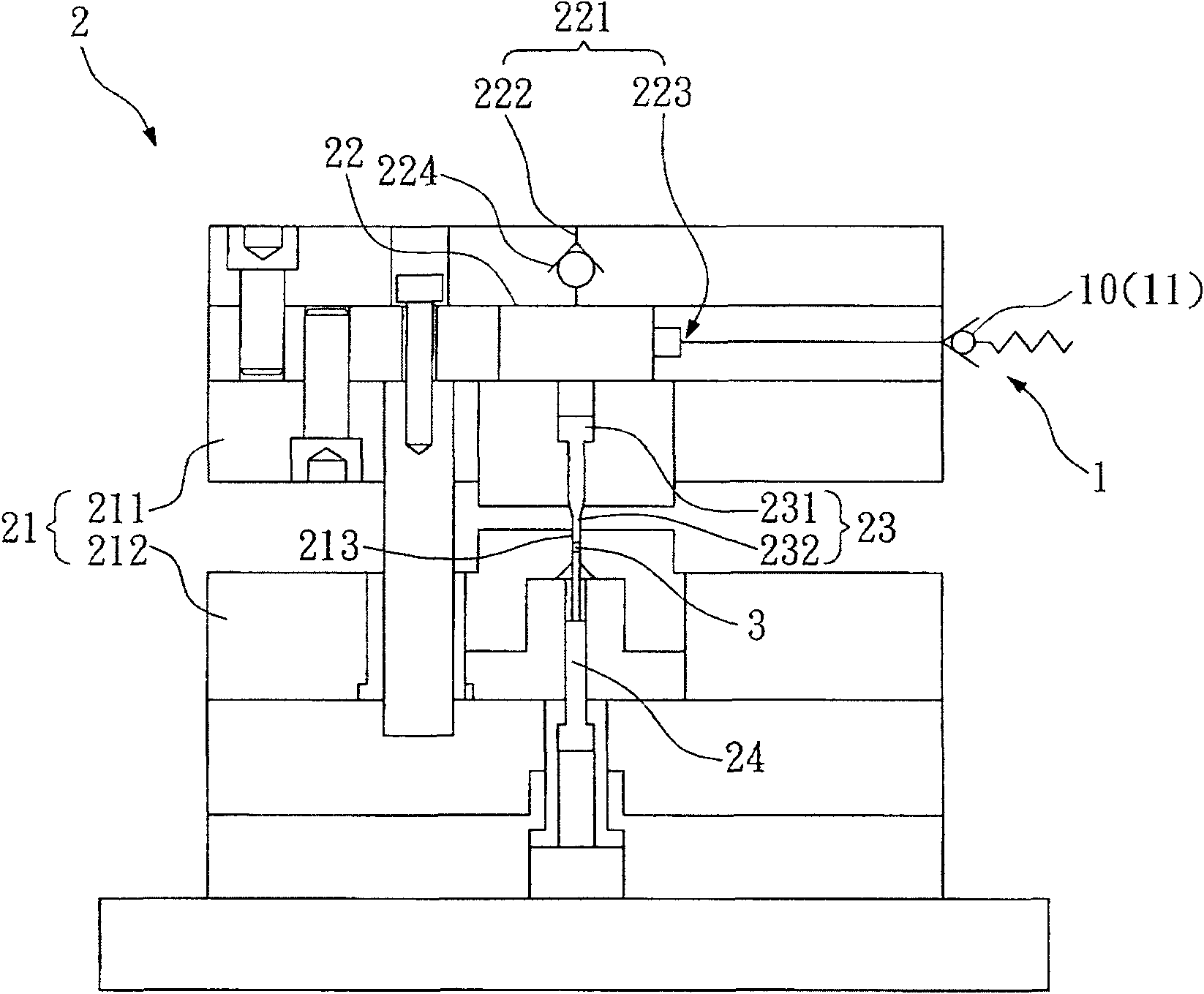 Forging and pressing punch head overload protection device and forging and pressing device with same