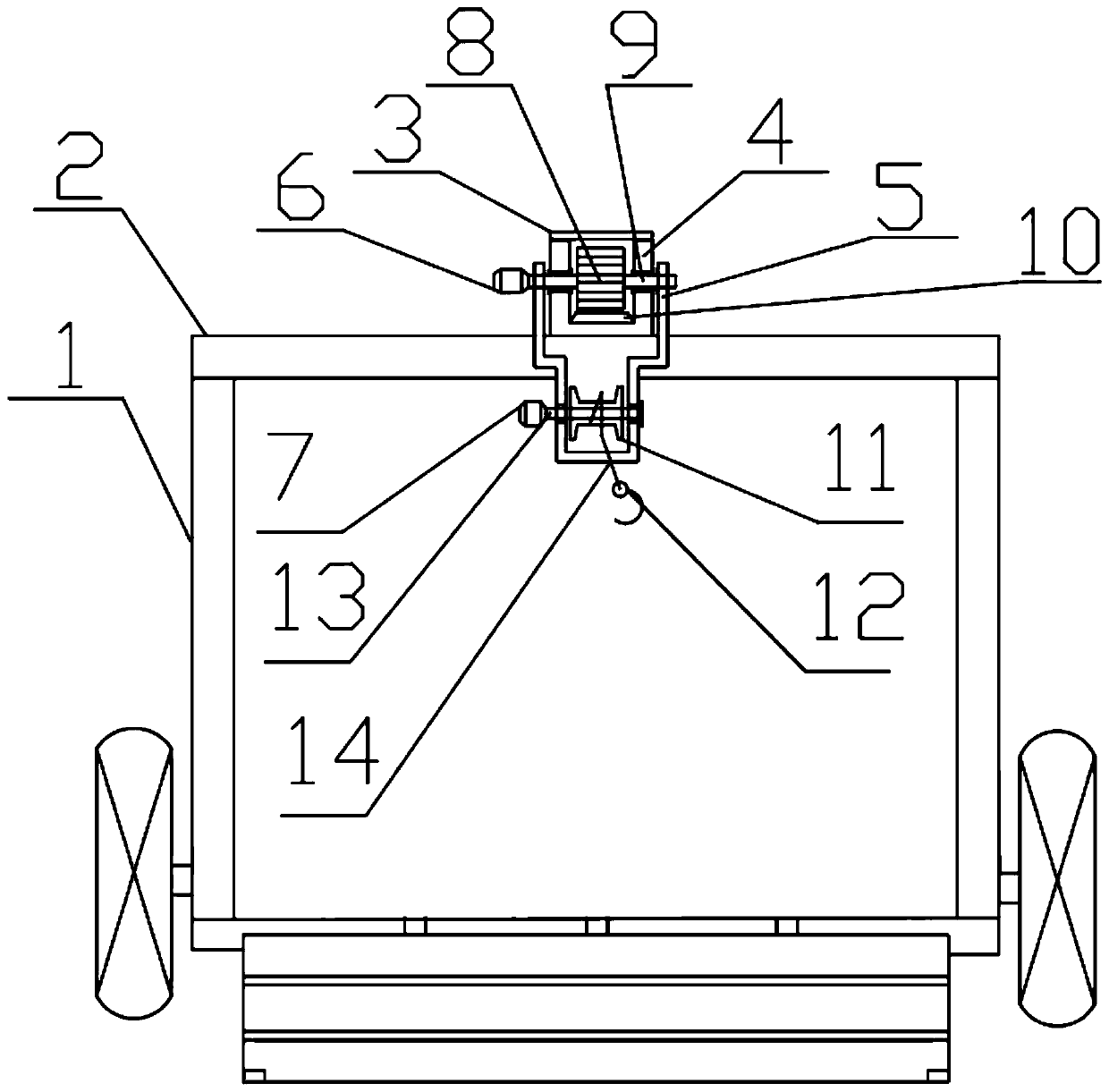 Longitudinal beam type transfer vehicle structure