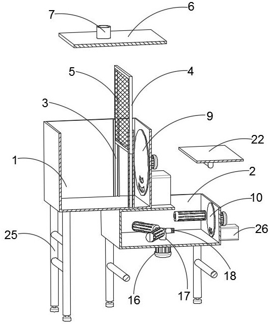 Photocatalysis device for degrading organic wastewater