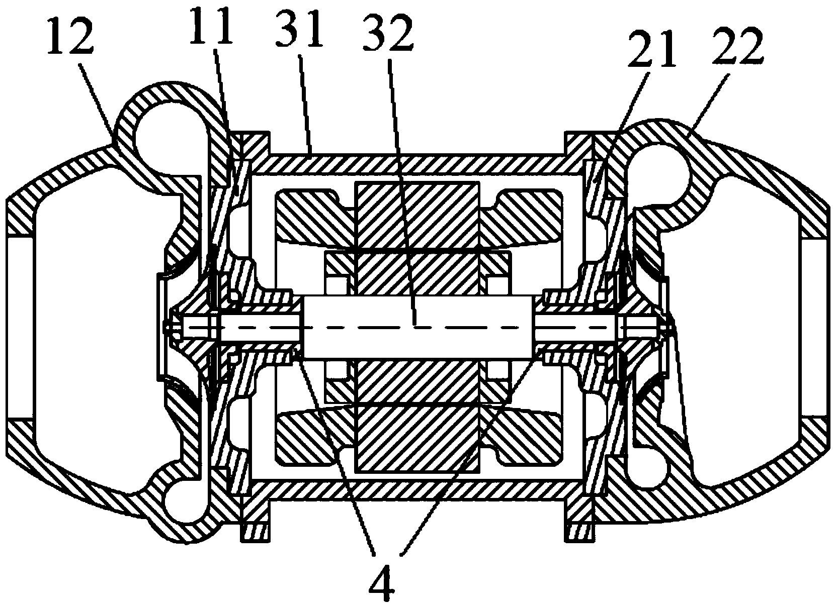 Two-stage centrifugal compressor and method for providing air for static pressure gas bearings of two-stage centrifugal compressor