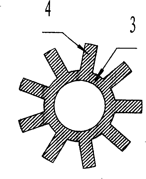 Graphite longitudinal fin flue gas heat exchange tube and its manufacture method