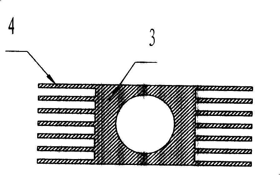 Graphite longitudinal fin flue gas heat exchange tube and its manufacture method