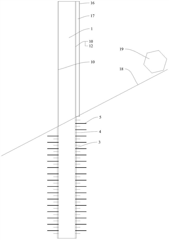 A construction method for a rockfall retaining structure on a slope dangerous rock