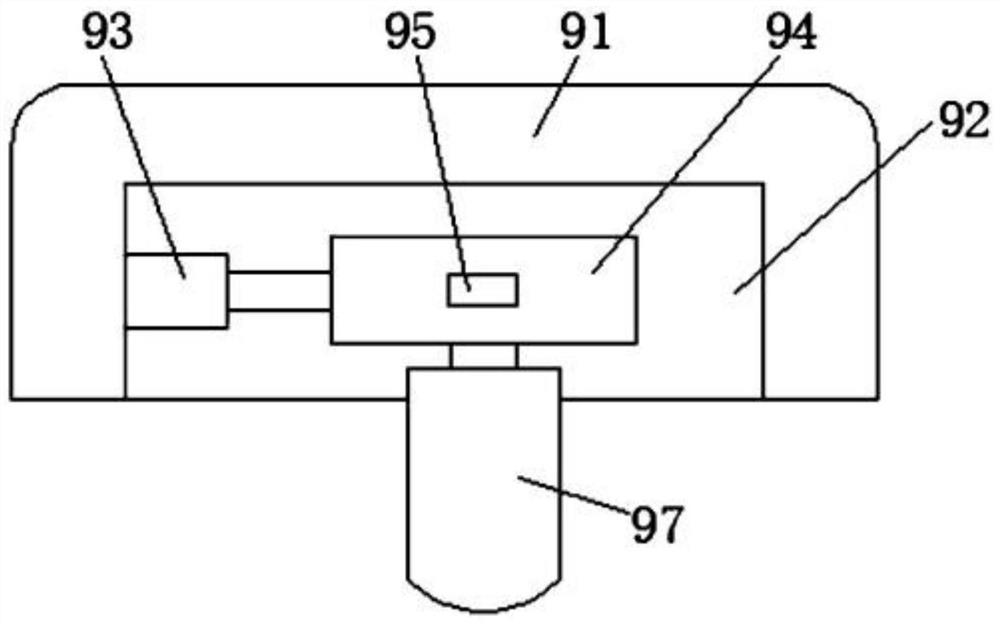 Writing brush head straightening device for writing brush processing and use method