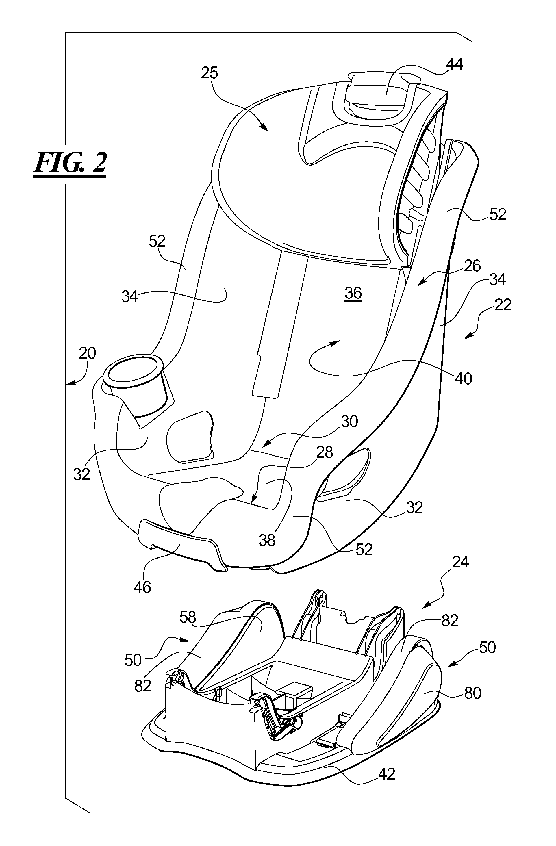 Child safety seat with side impact energy redirection