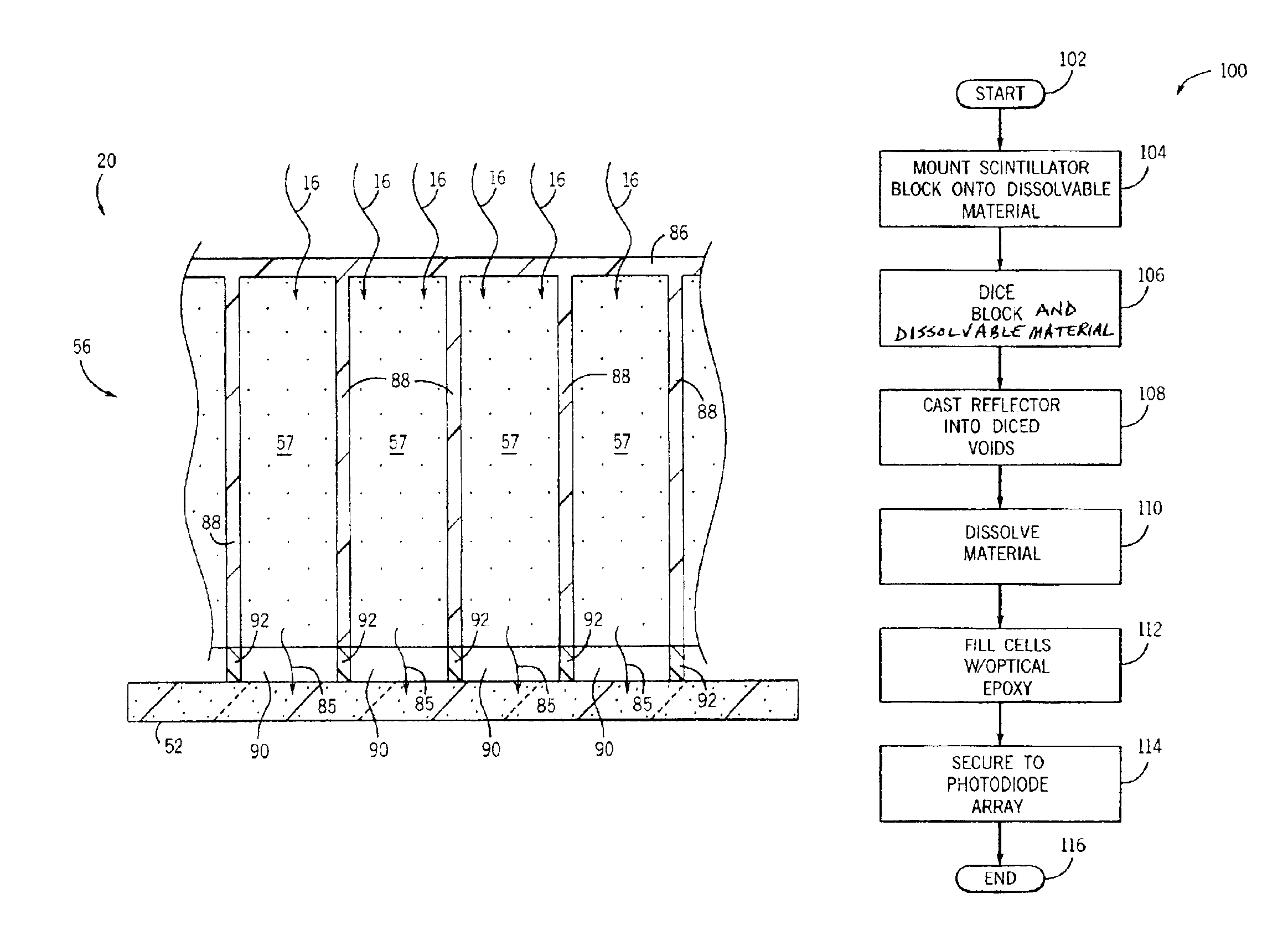 CT detector having a segmented optical coupler and method of manufacturing same