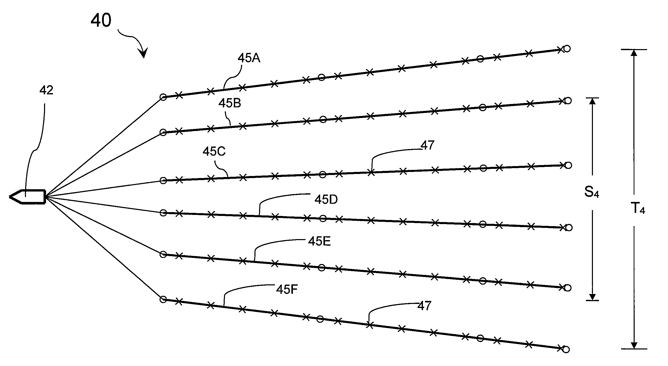 Marine seismic data acquisition using designed non-uniform streamer spacing