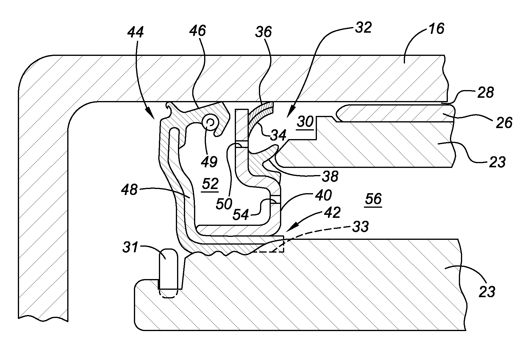 Seal assembly for reducing fluid loss from transmission pump