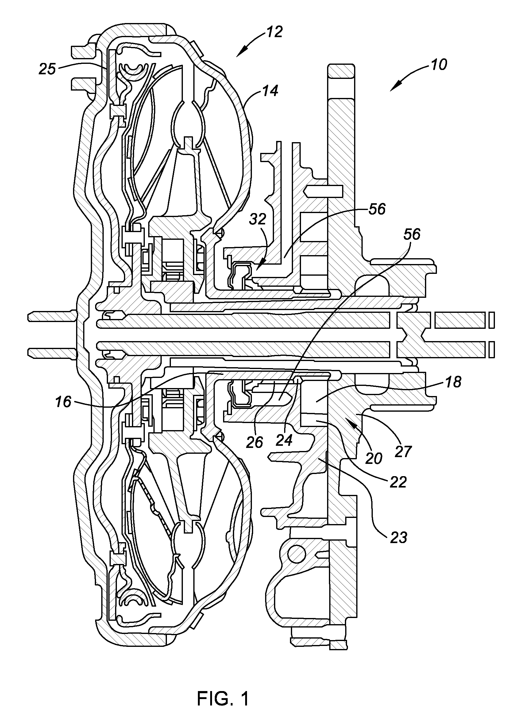 Seal assembly for reducing fluid loss from transmission pump