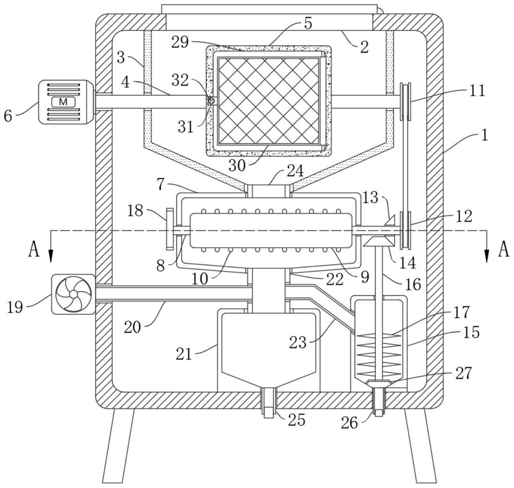 Sunflower seed threshing and separating integrated equipment