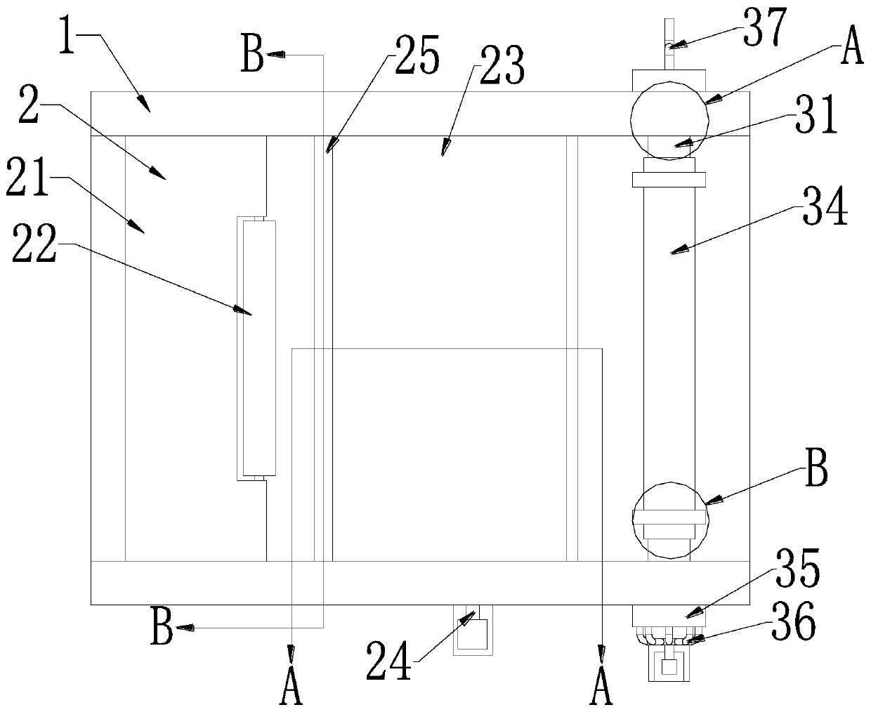 Plastic film tensioning and winding equipment