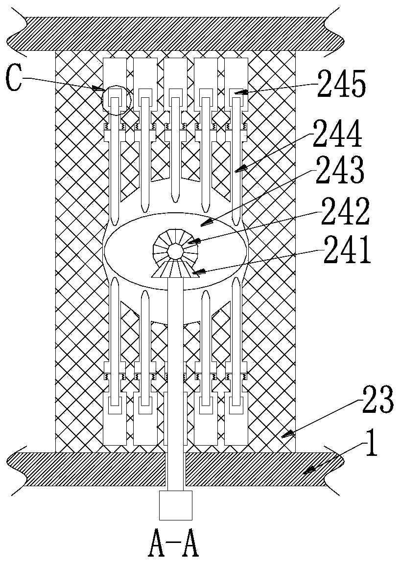 Plastic film tensioning and winding equipment