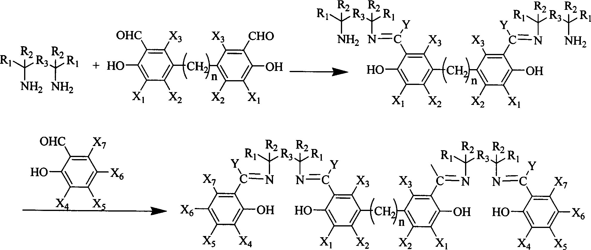 Synthesis method for preparing Salen ligand in chiral or not chiral binuclear