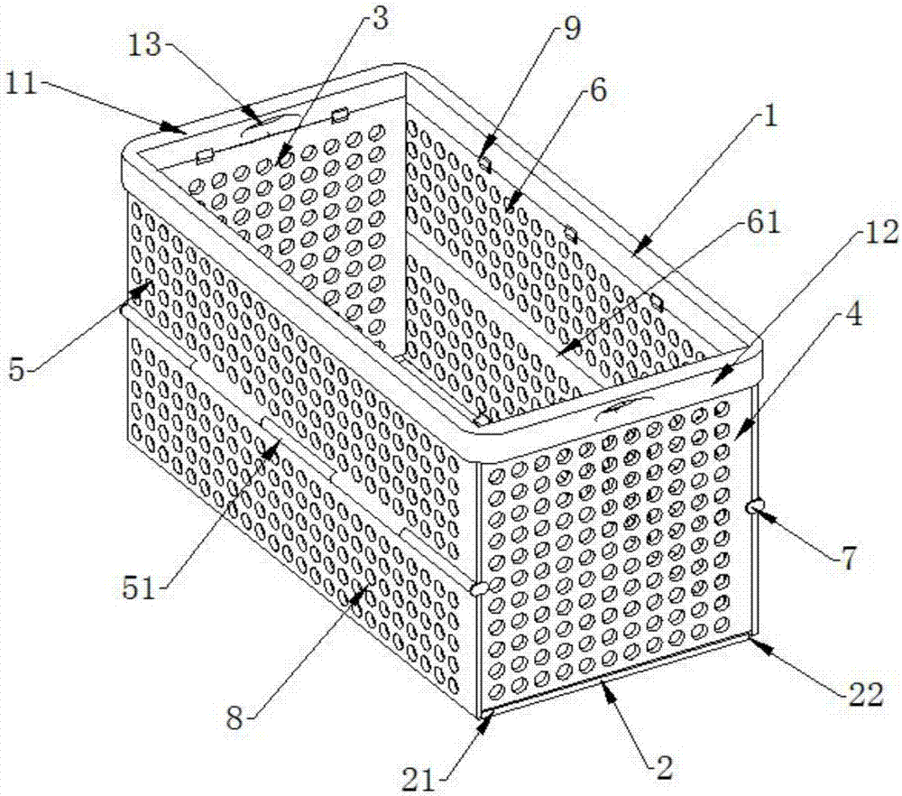 Folding shopping basket