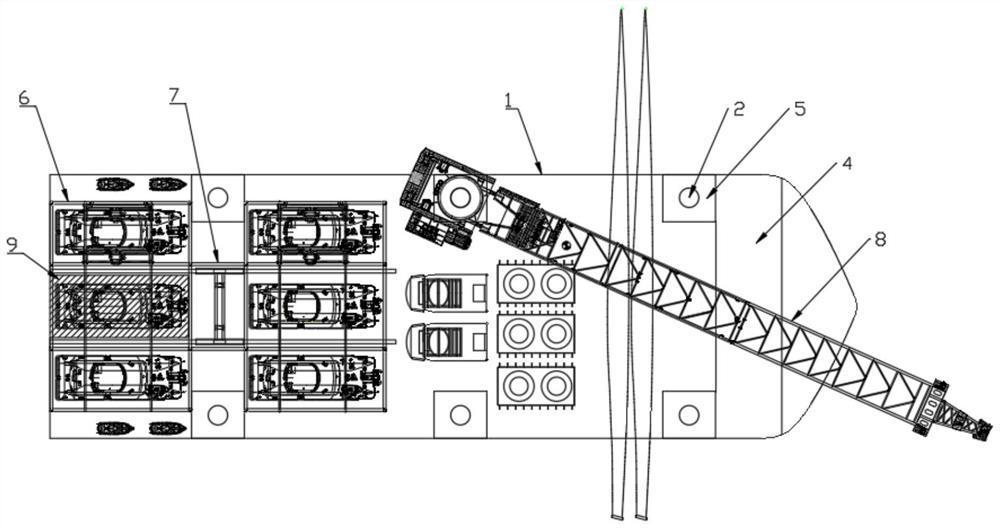 Self-elevating offshore wind power operation and maintenance mother ship