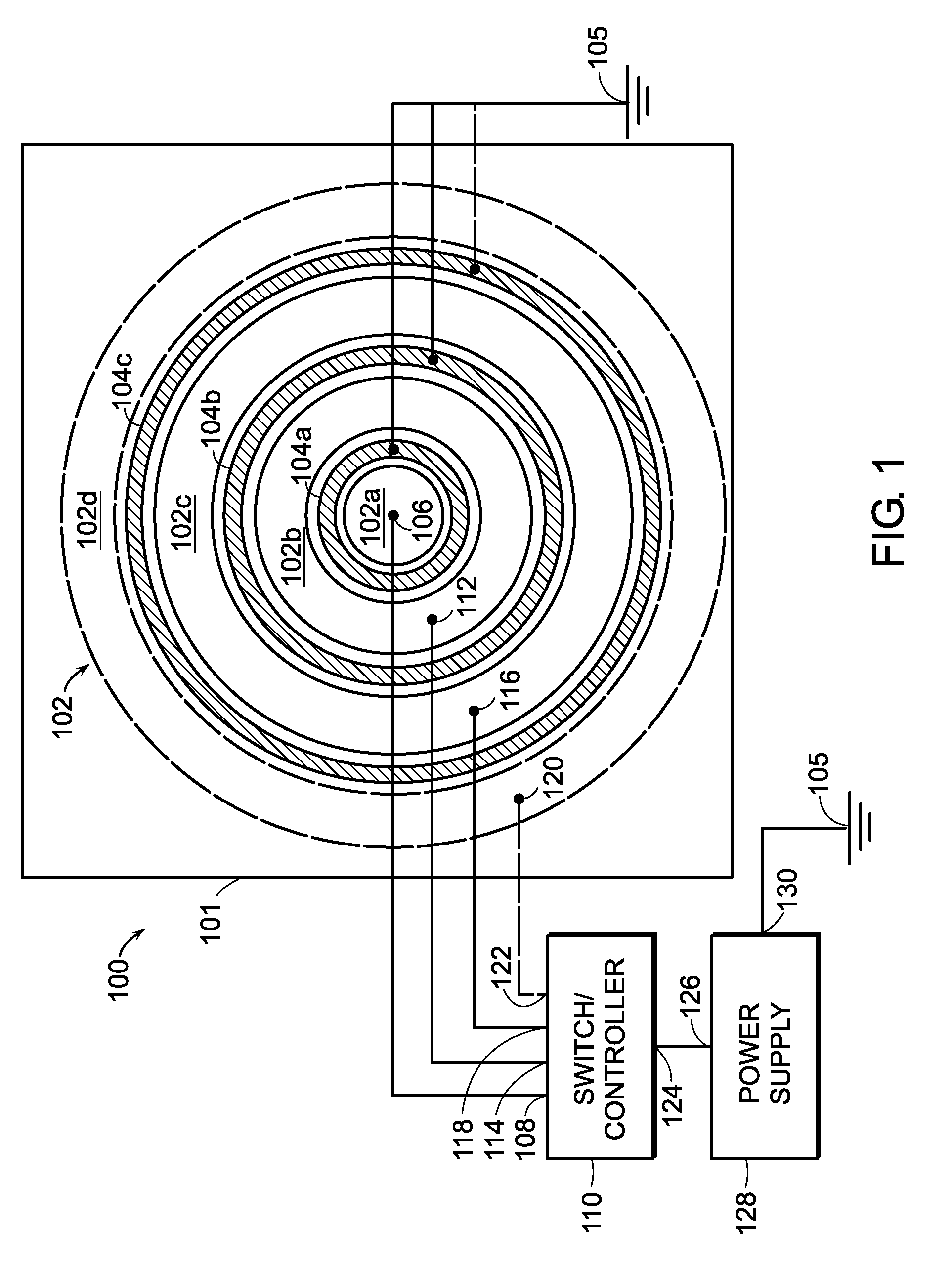 Plasma source with segmented magnetron cathode