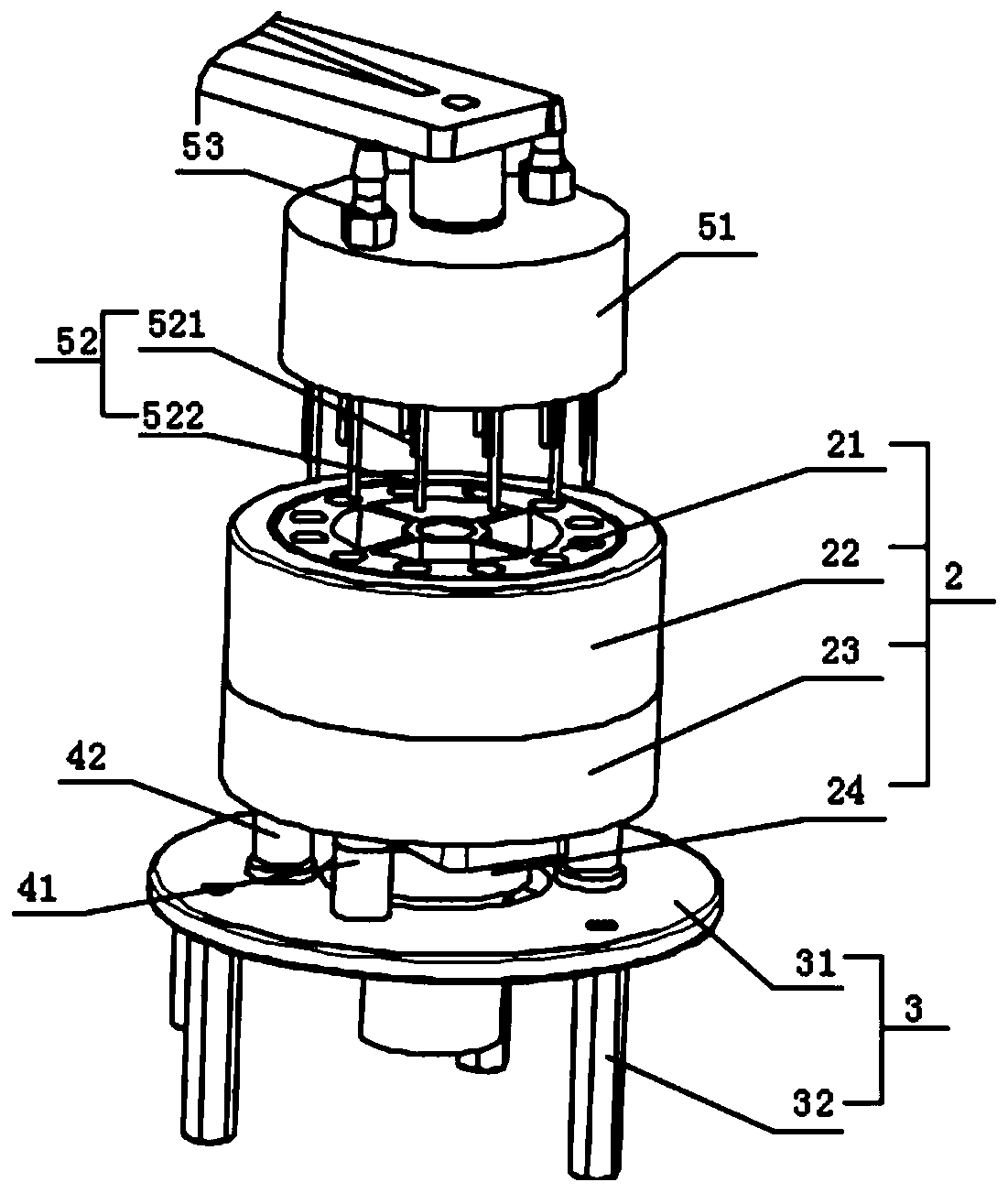 Magnetic particle washing device