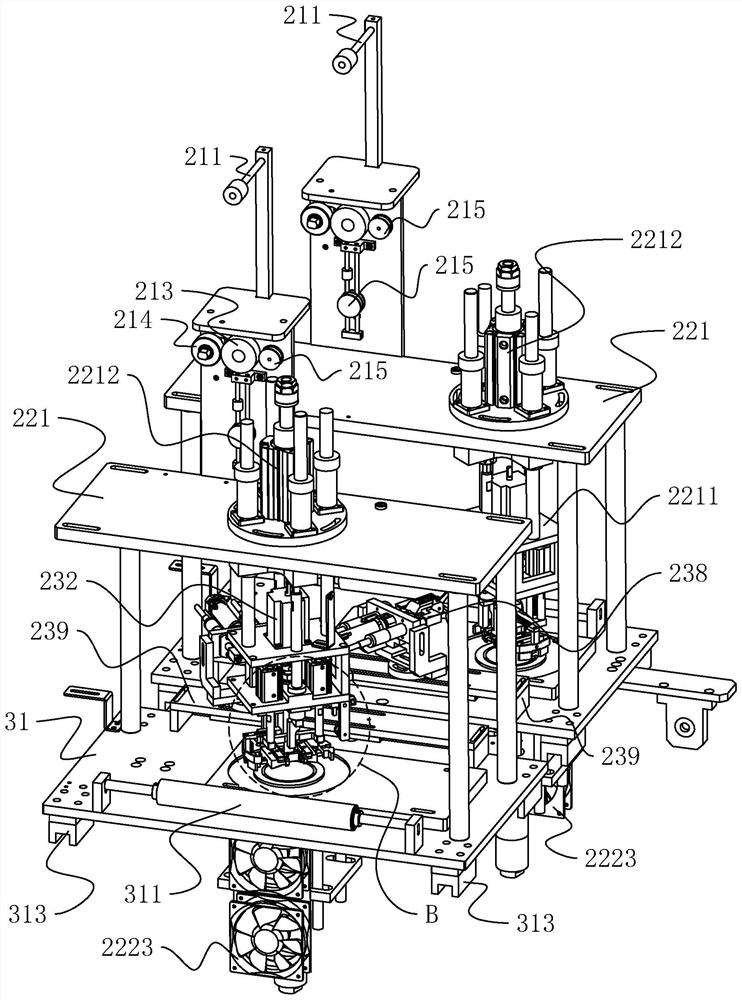 Continuous welding device for mask ear loops and mask production line